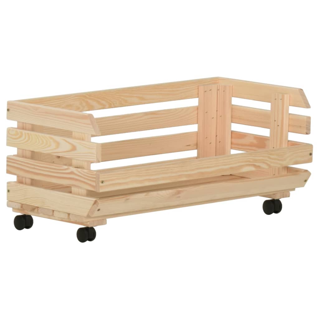 grøntsagsvogn 77x30x80 cm massivt fyrretræ