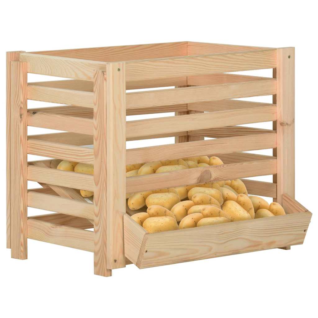 kartoffelkasse 60x40x50 cm massivt fyrretræ