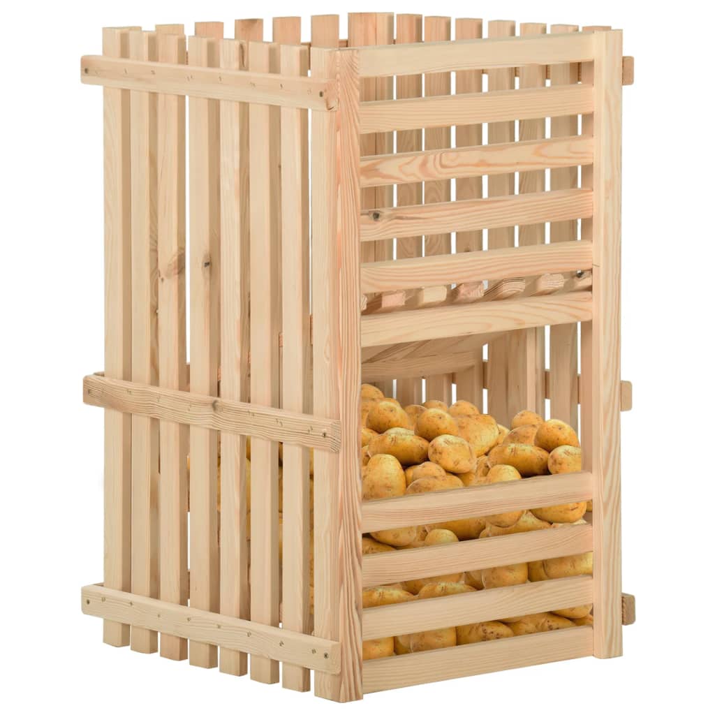 kartoffelkasse 50x50x80 cm massivt fyrretræ