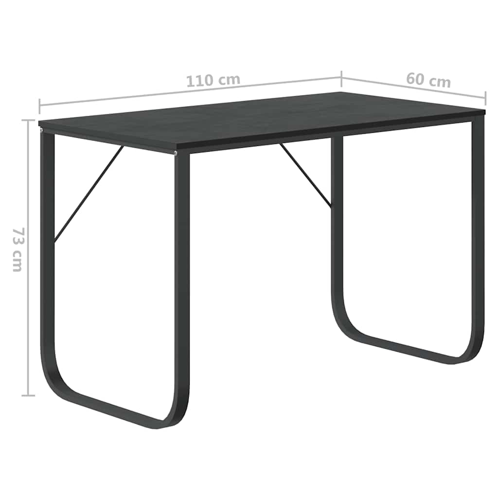 computerbord 110x60x73 cm spånplade sort