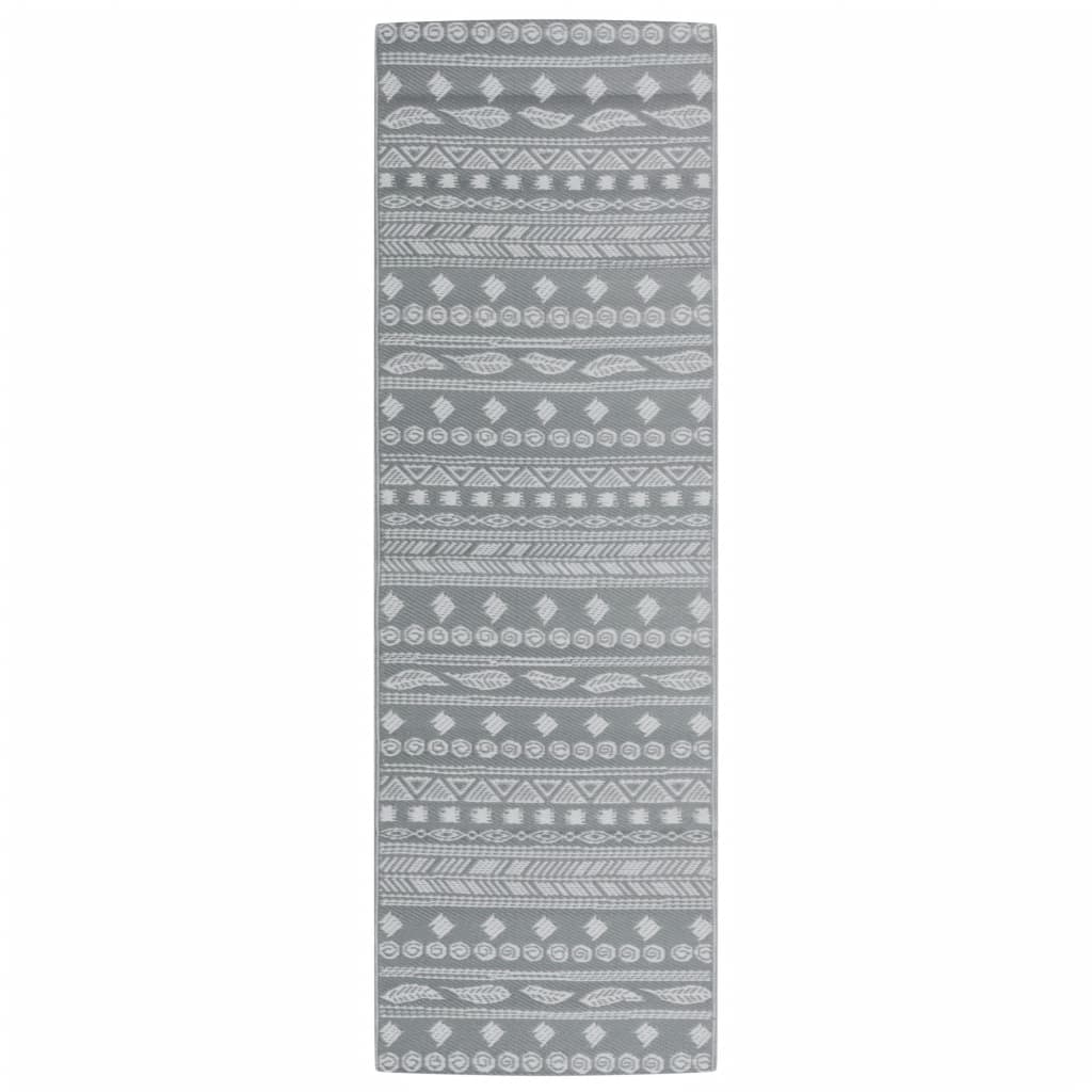 udendørstæppe ARAKIL 80x250 cm PP grå