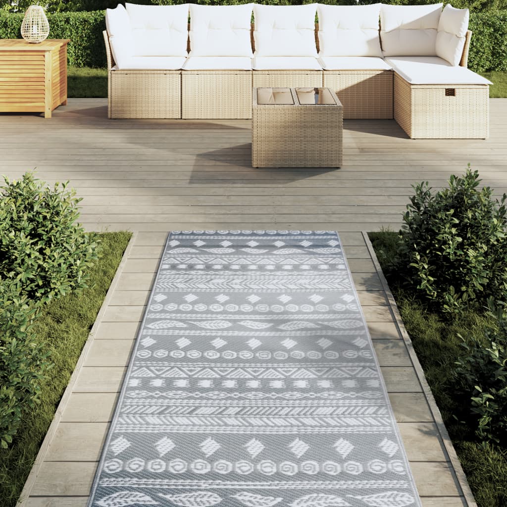 udendørstæppe ARAKIL 80x250 cm PP grå