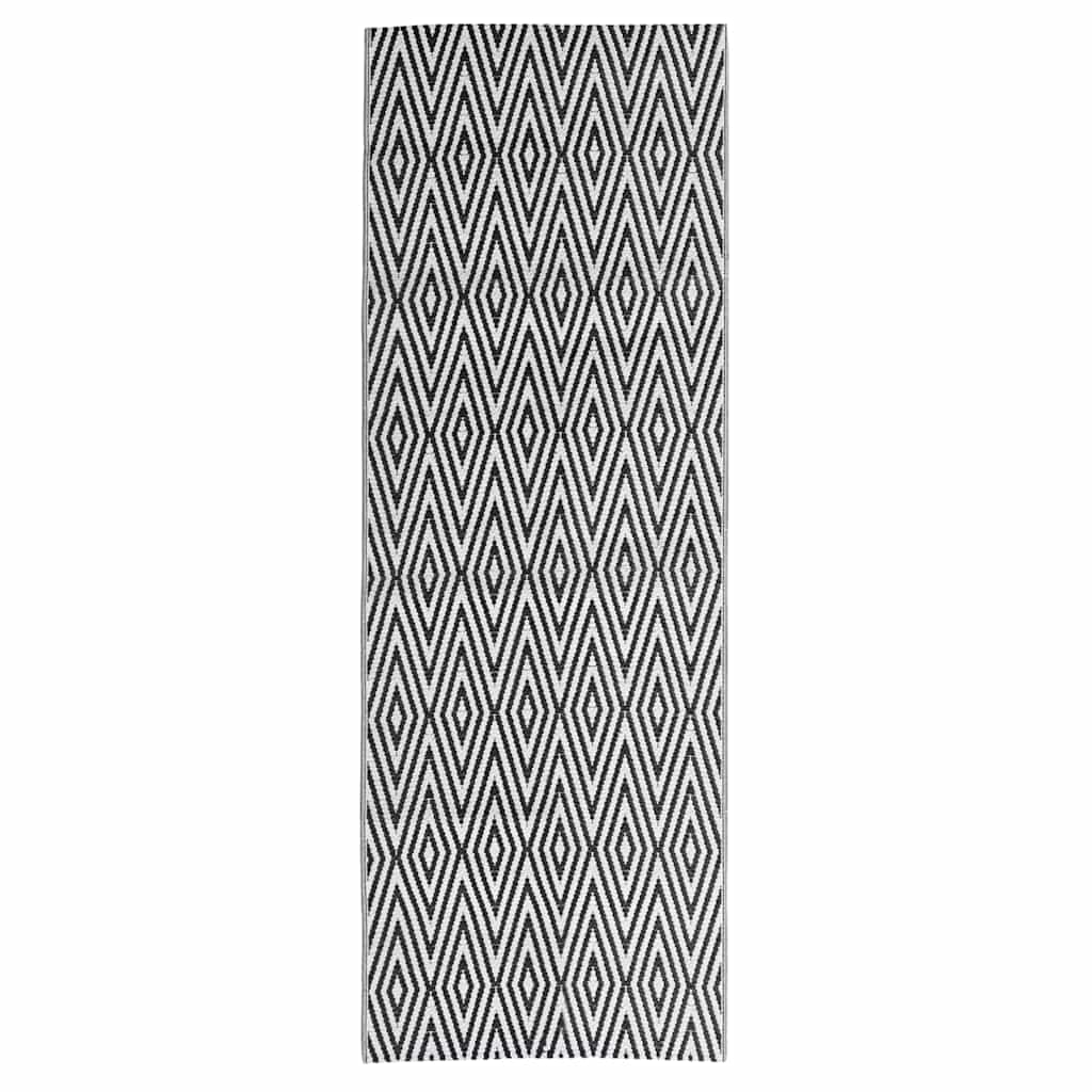 udendørs gulvtæppe ARAKIL 80x250 cm PP sort