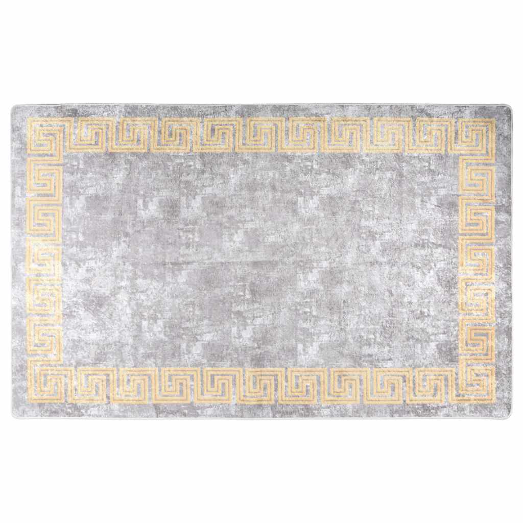 gulvtæppe 160x230 cm vaskbart grå