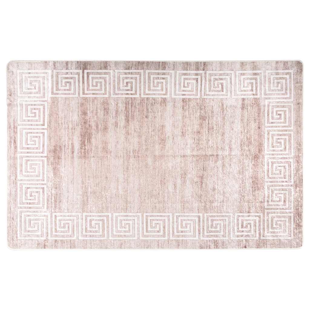 gulvtæppe 80x150 cm vaskbart beige