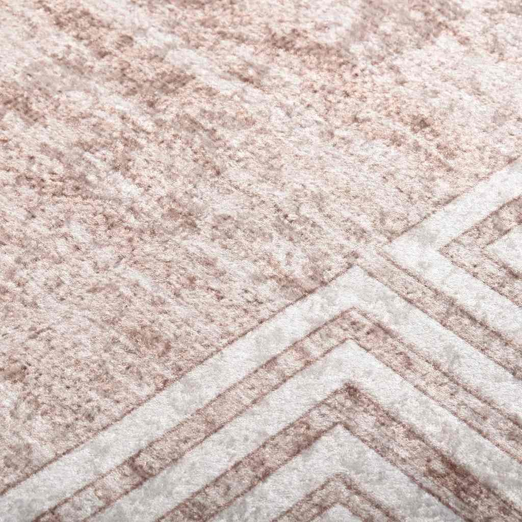 gulvtæppe 80x150 cm vaskbart beige