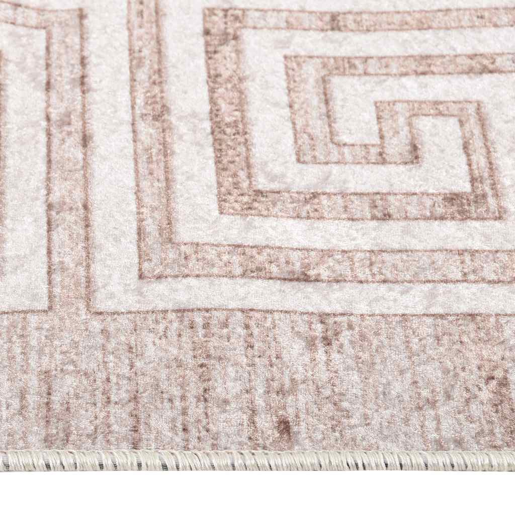 gulvtæppe 80x300 cm vaskbart beige
