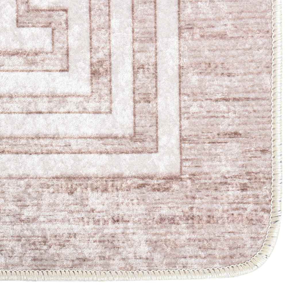 gulvtæppe 80x300 cm vaskbart beige