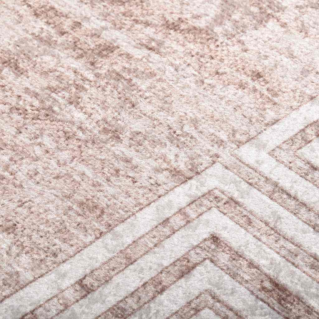gulvtæppe 190x300 cm vaskbart beige