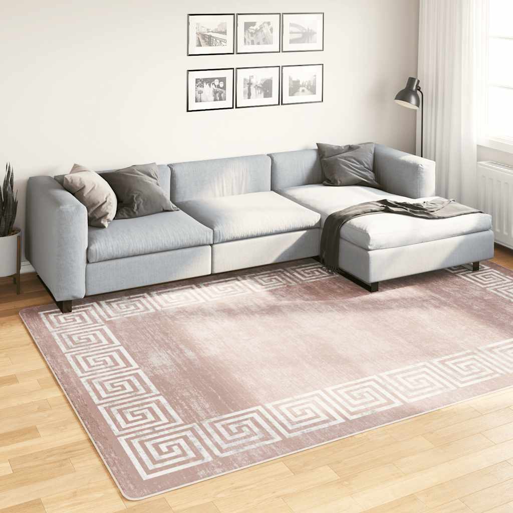 gulvtæppe 190x300 cm vaskbart beige