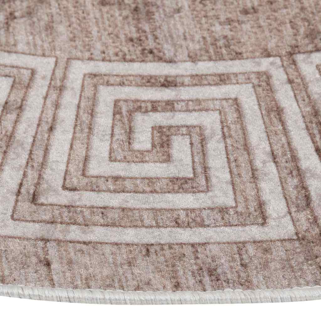 gulvtæppe 120 cm vaskbart beige