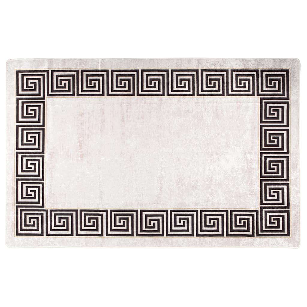 gulvtæppe 80x150 cm vaskbart lys beige