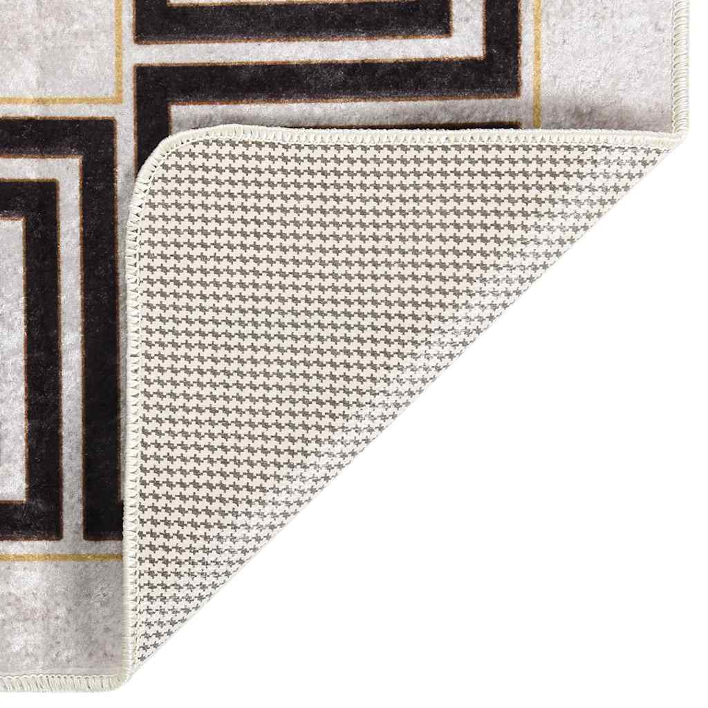 gulvtæppe 80x150 cm vaskbart lys beige