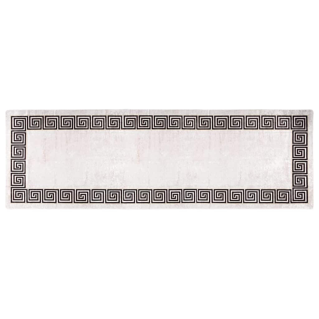 gulvtæppe 80x300 cm vaskbart lys beige