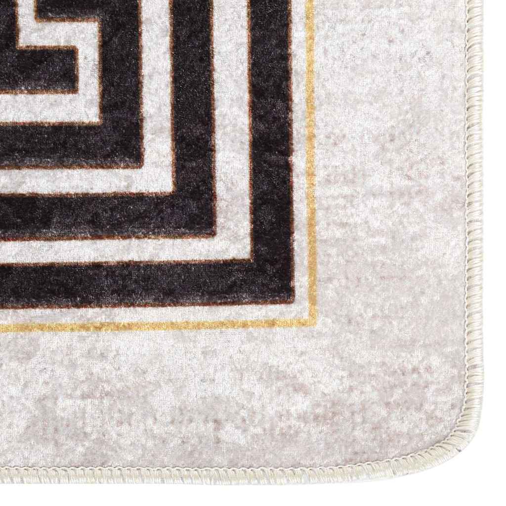 gulvtæppe 80x300 cm vaskbart lys beige
