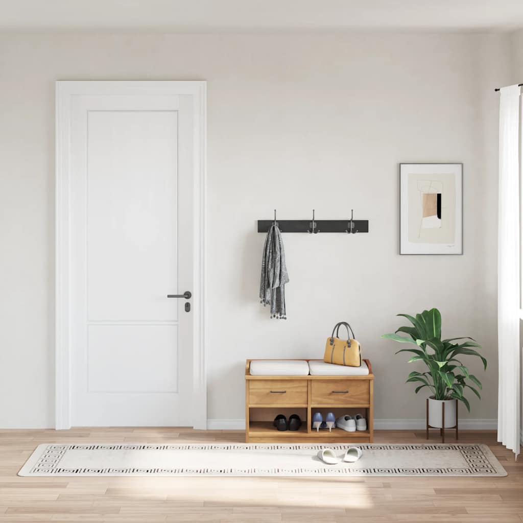 gulvtæppe 80x300 cm vaskbart lys beige