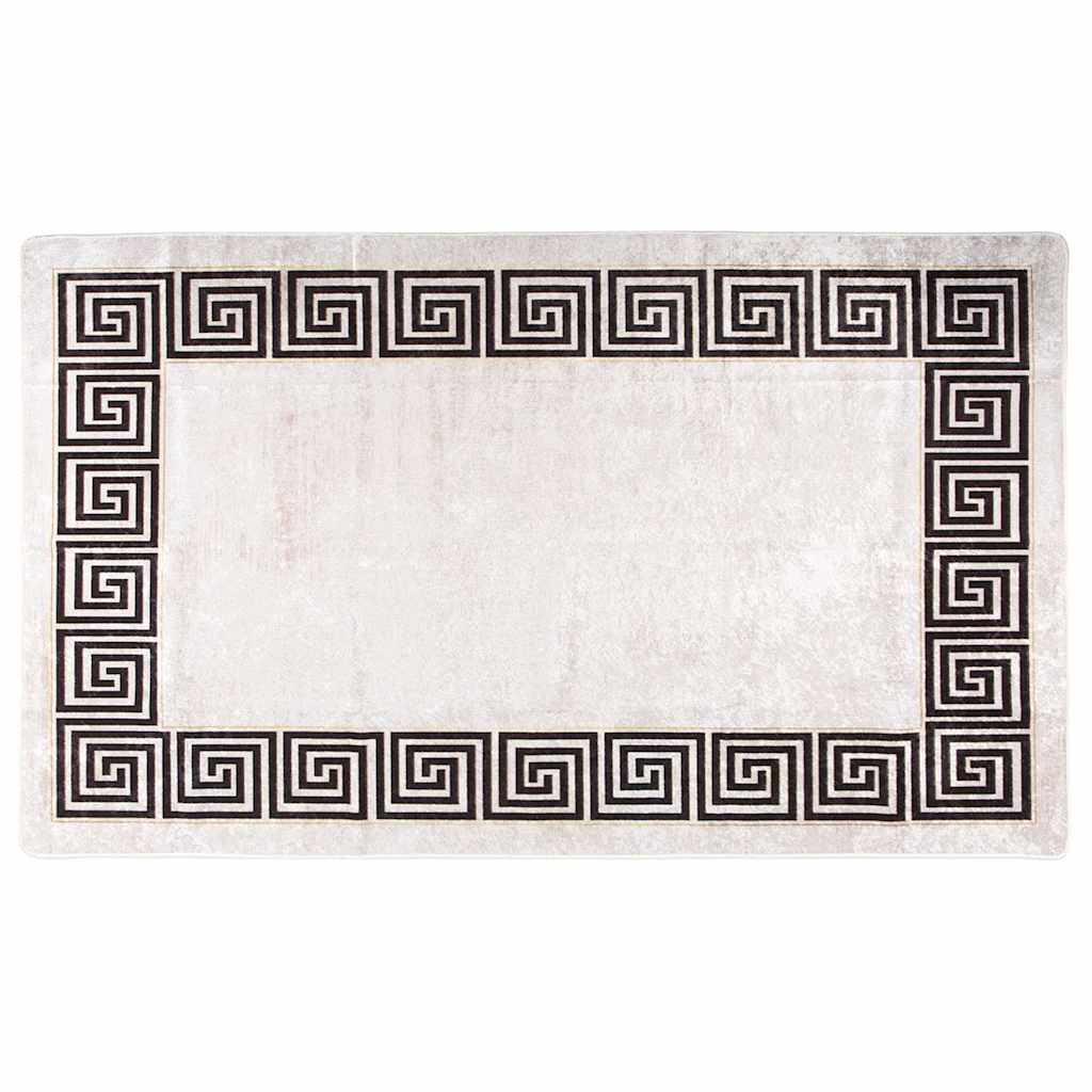 gulvtæppe 120x180 cm vaskbart lys beige