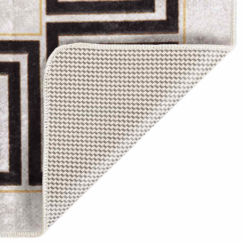 gulvtæppe 120x180 cm vaskbart lys beige