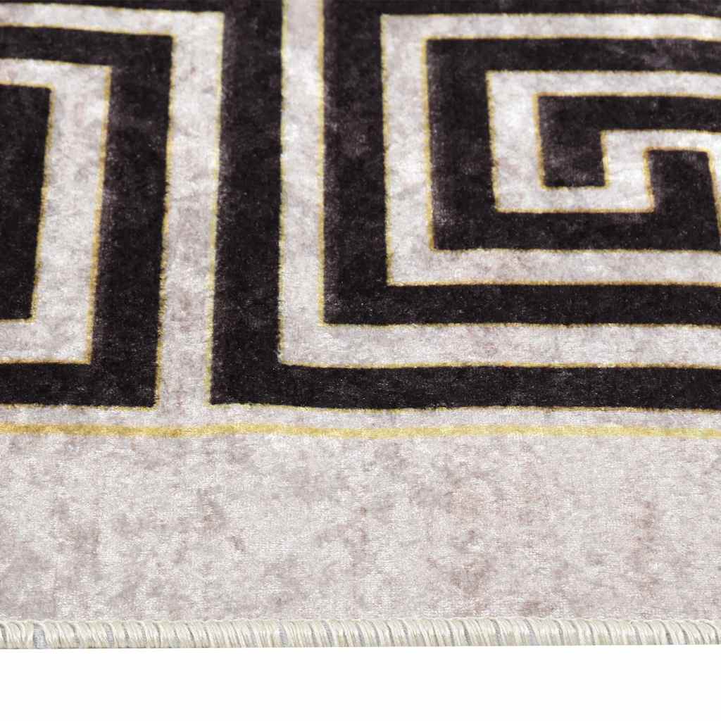 gulvtæppe 160x230 cm vaskbart lys beige