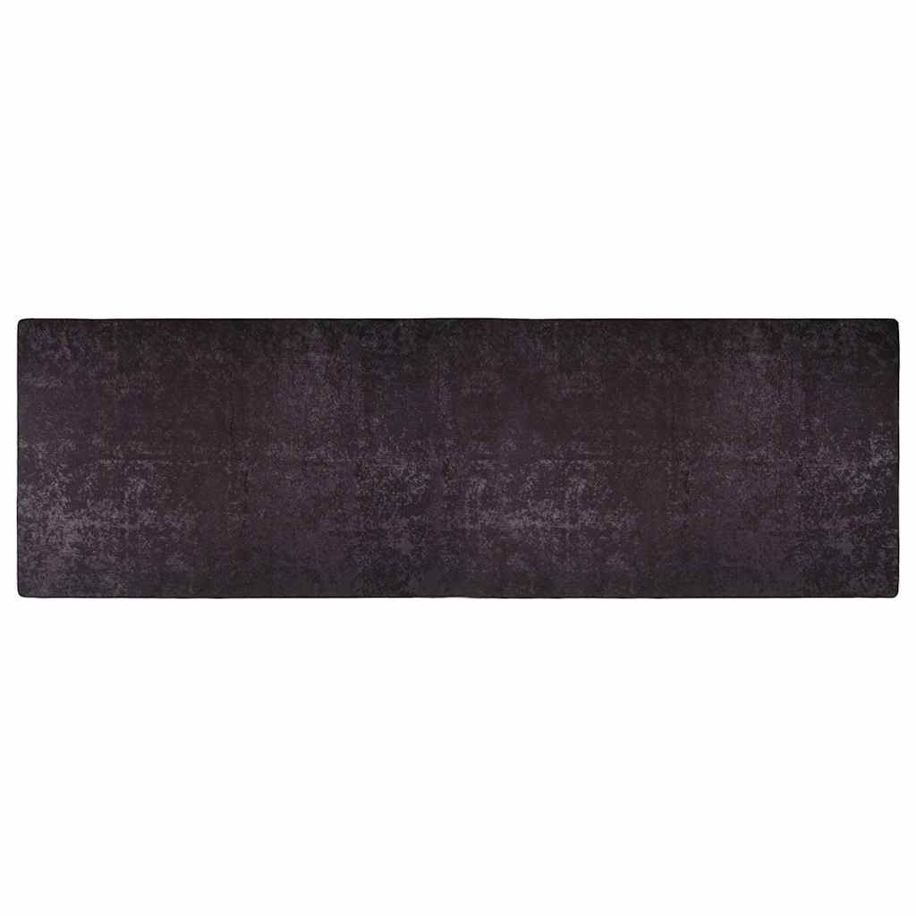 gulvtæppe 80x300 cm vaskbart antracitgrå
