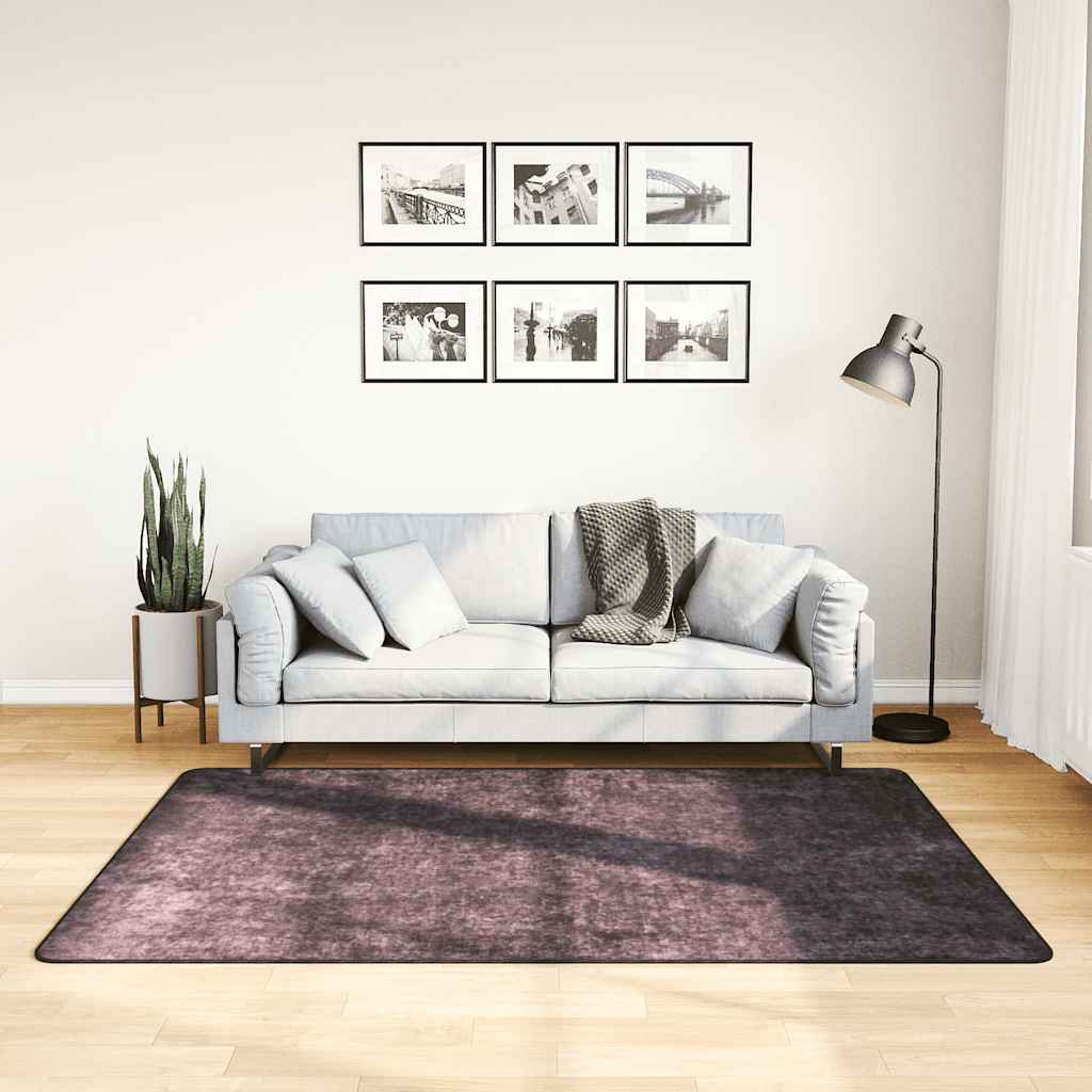 gulvtæppe 120x180 cm vaskbart antracitgrå