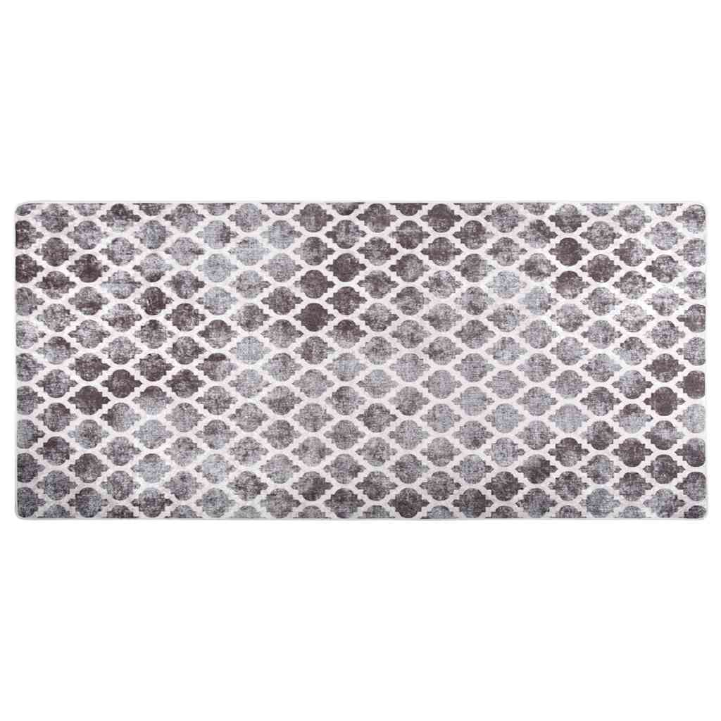 gulvtæppe 80x300 cm vaskbart flerfarvet