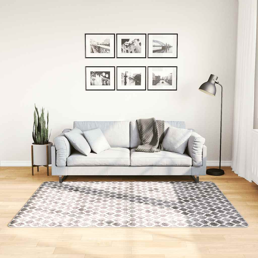 gulvtæppe 120x180 cm vaskbart flerfarvet