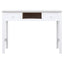skrivebord 108x45x76 cm massivt kejsertræ hvid