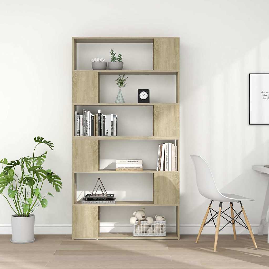 bogskab/rumdeler 100x24x188 cm sonoma-eg