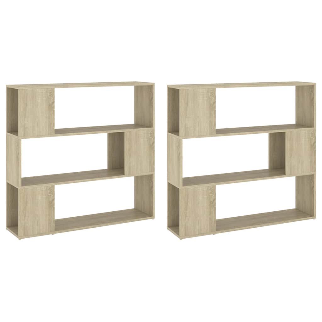 bogskab/rumdeler 100x24x188 cm sonoma-eg