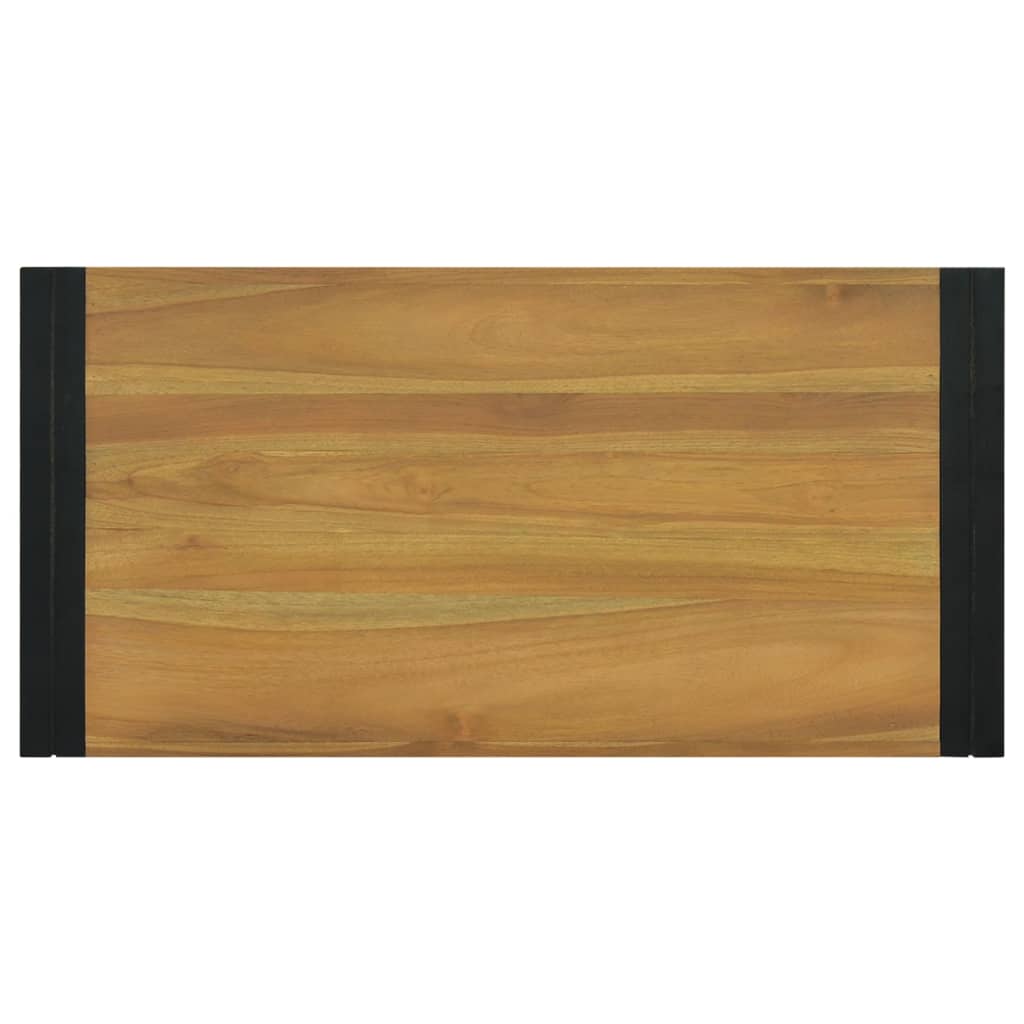væghængt badeværelsesskab 90x45x35 cm massivt teaktræ