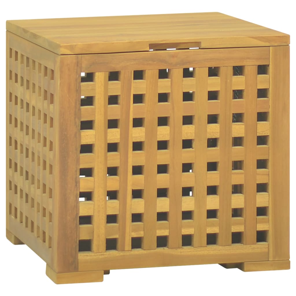 kasse til reb 40x40x40 cm massivt teaktræ