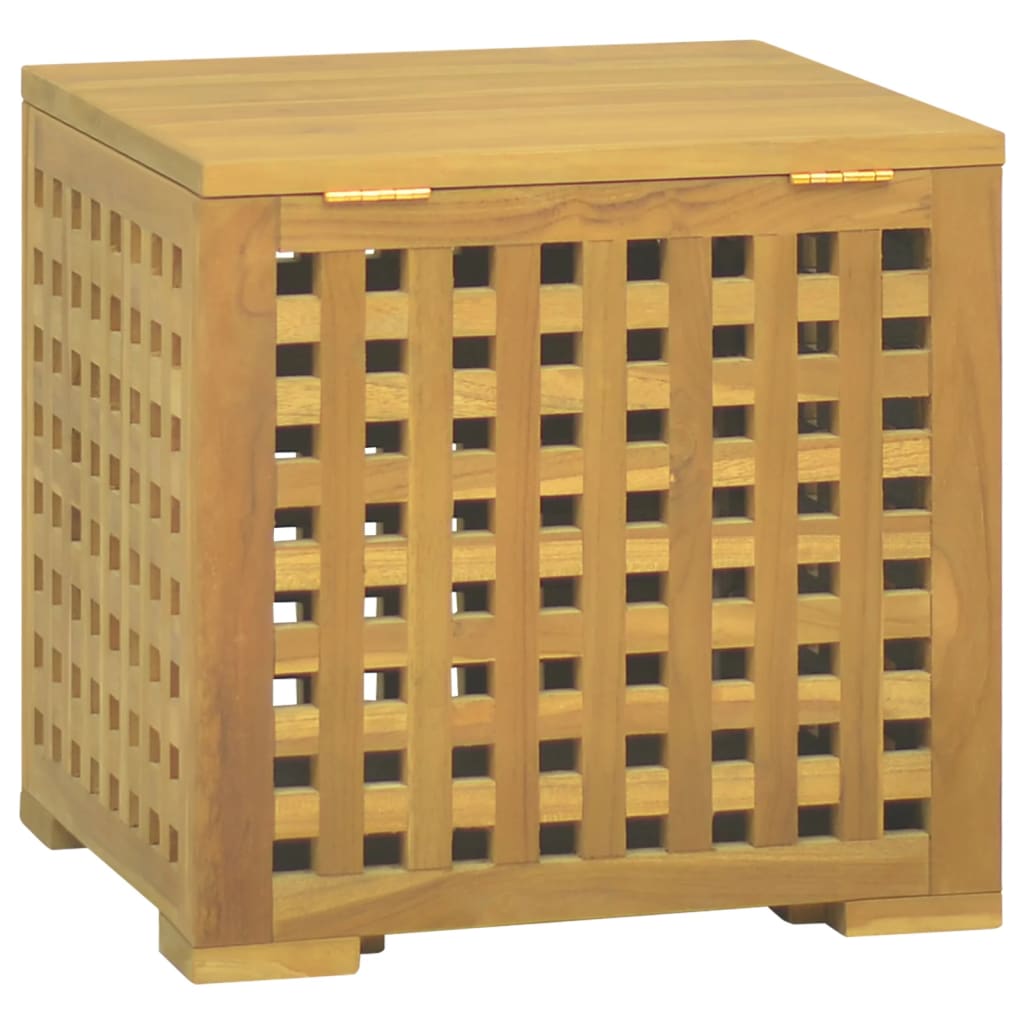 kasse til reb 40x40x40 cm massivt teaktræ