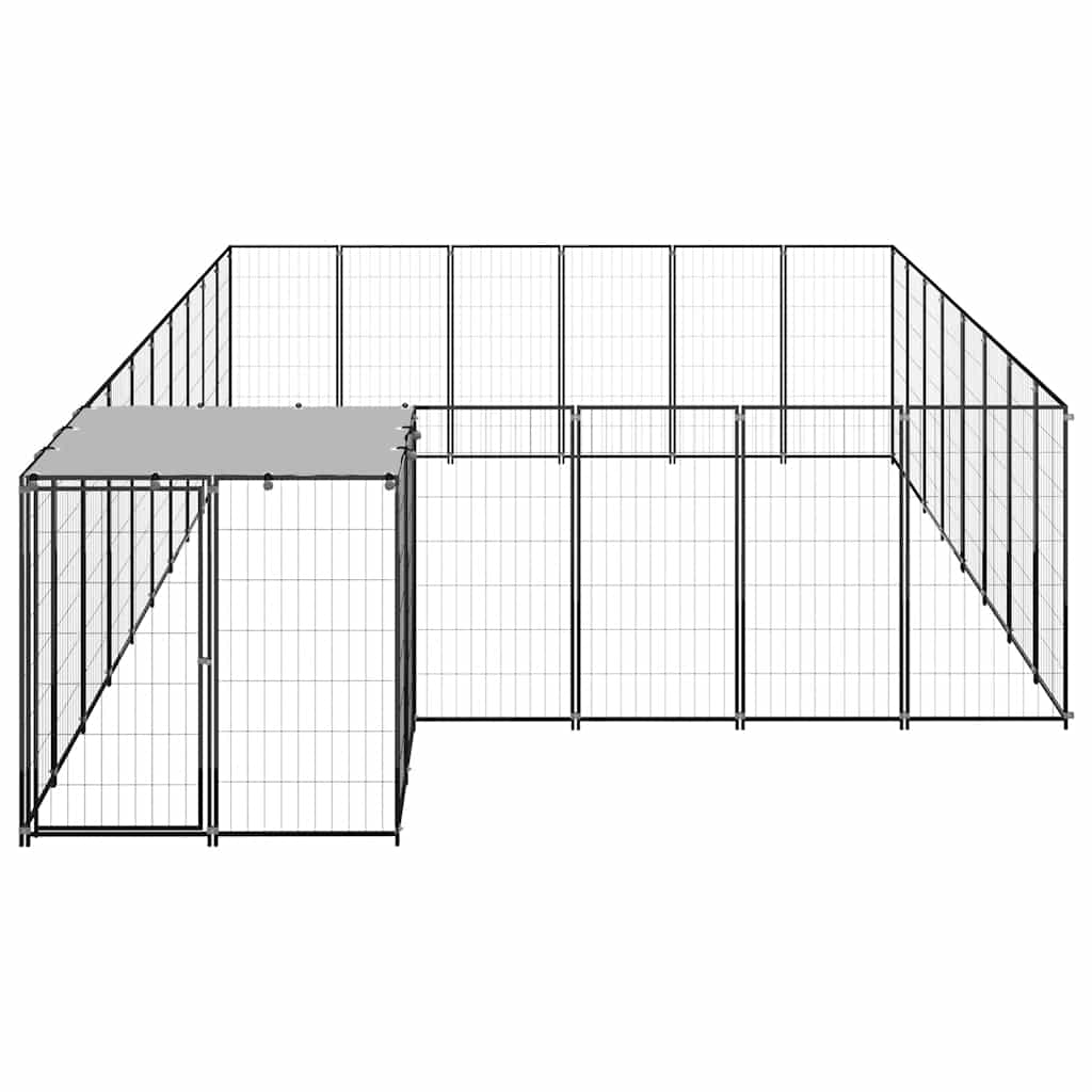 hundeløbegård 15,73 m² stål sort