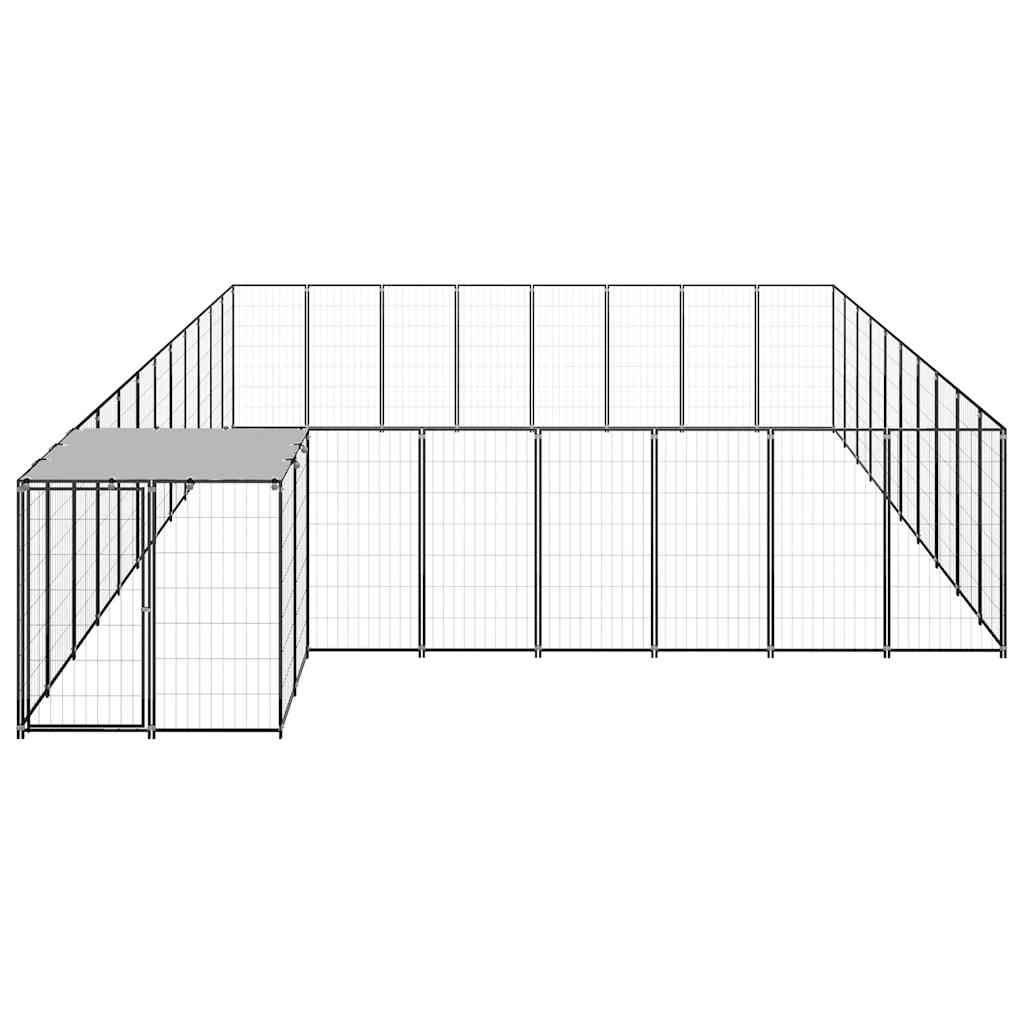 hundeløbegård 25,41 m² stål sort