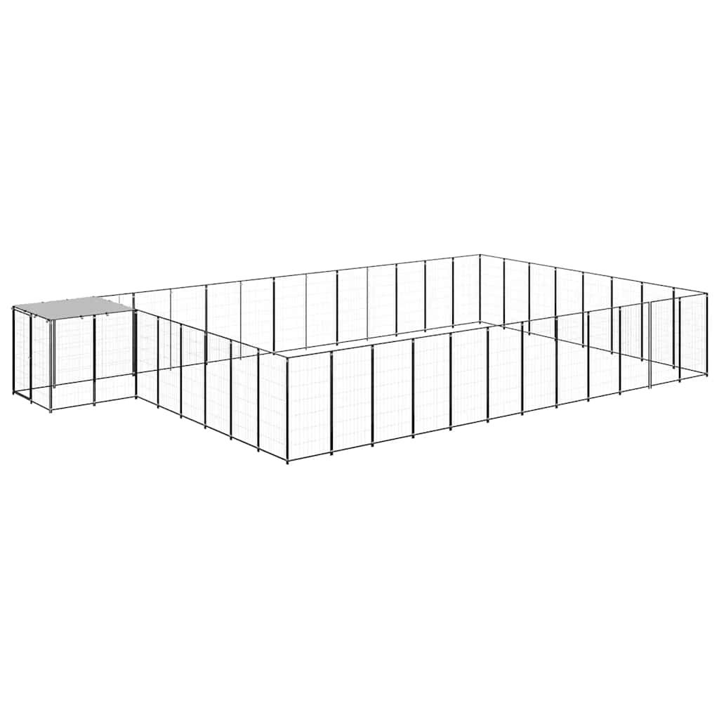hundeløbegård 30,25 m² stål sort