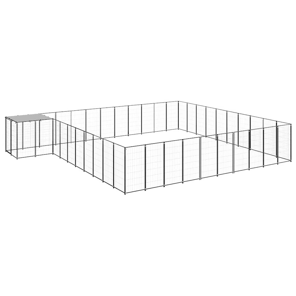 hundeløbegård 31,46 m² stål sort