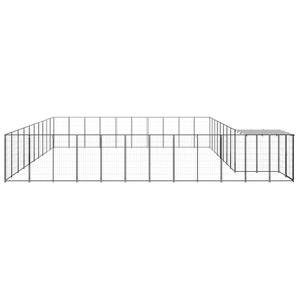 hundeløbegård 31,46 m² stål sort