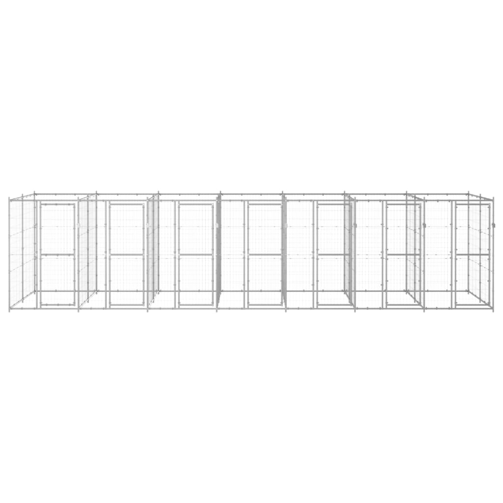 udendørs hundebur 16,94 m² galvaniseret stål