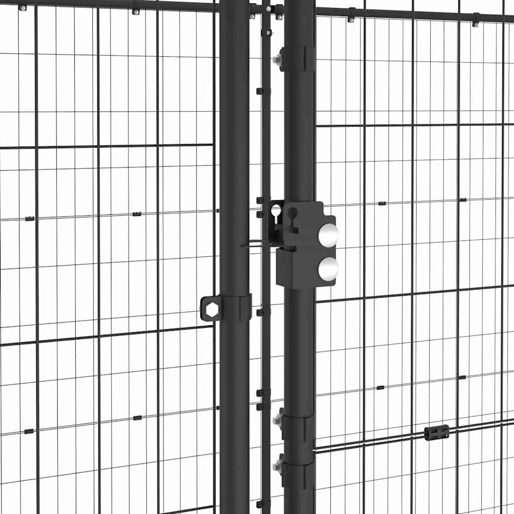 udendørs hundebur med tag 21,78 m² stål