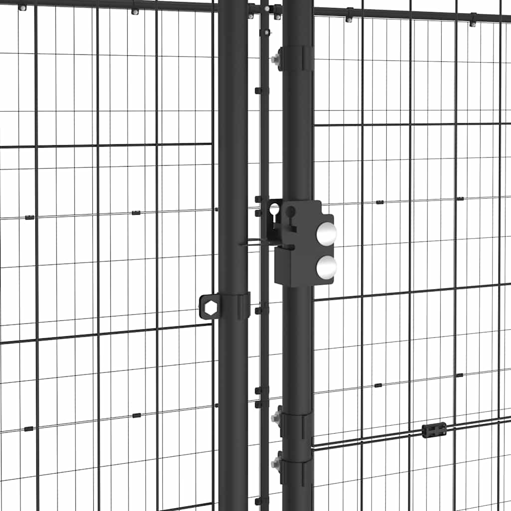 udendørs hundebur med tag 26,62 m² stål