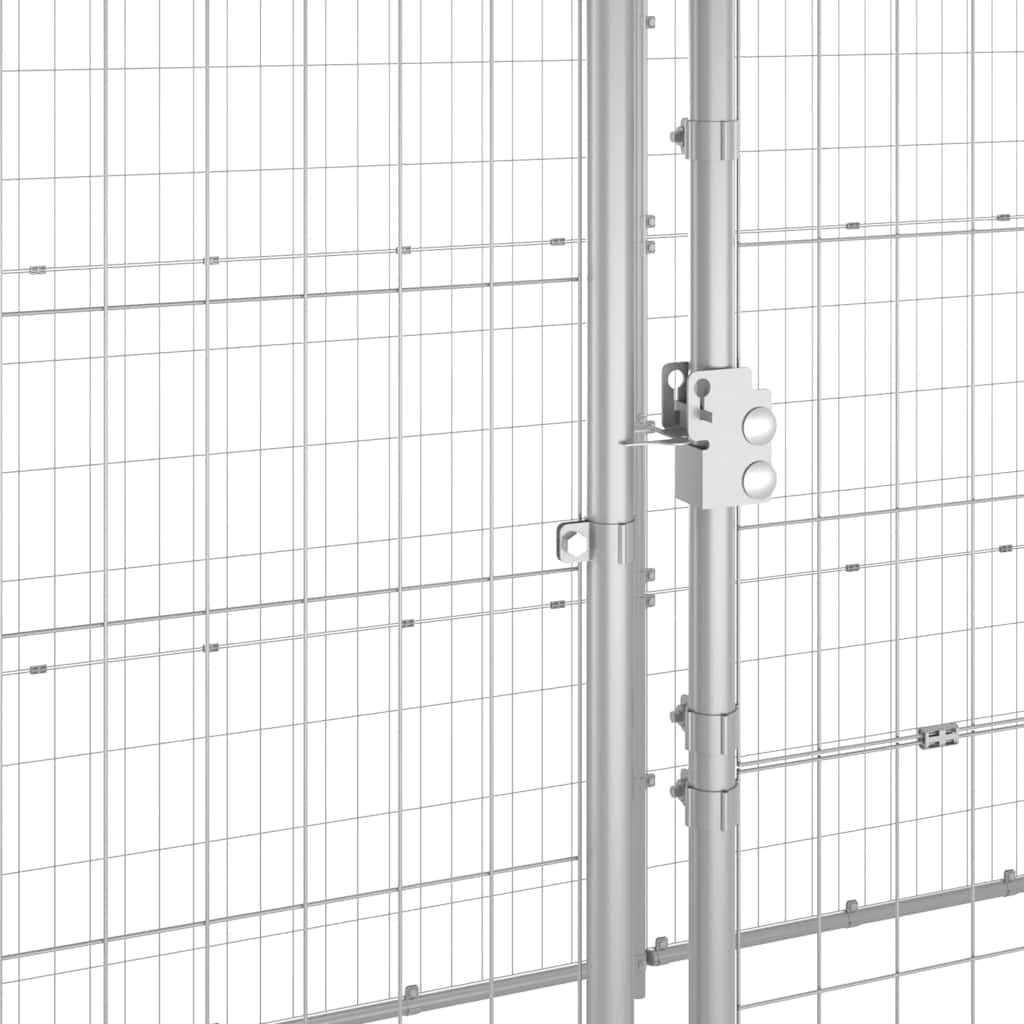 udendørs hundebur med tag 21,78 m² galvaniseret stål