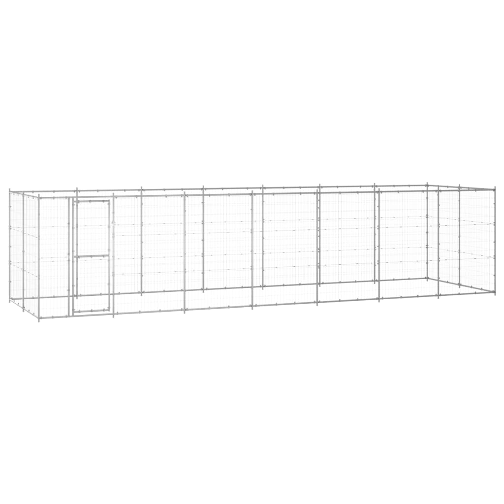 udendørs hundebur 16,94 m² galvaniseret stål