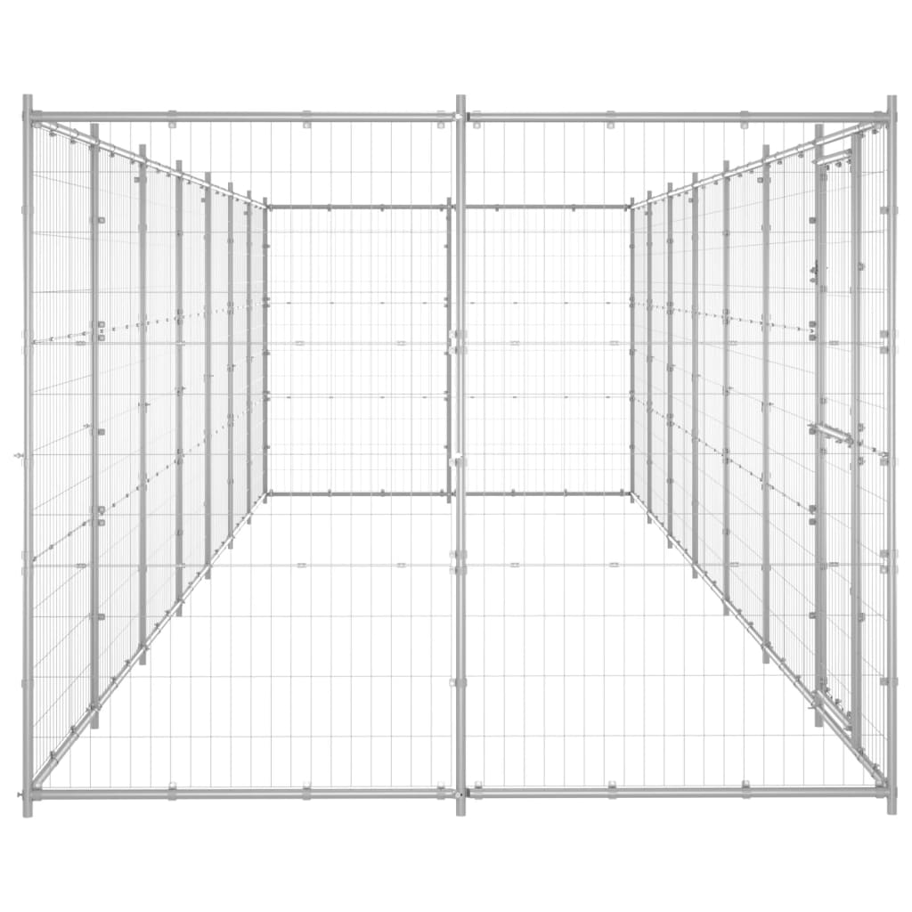 udendørs hundebur 16,94 m² galvaniseret stål