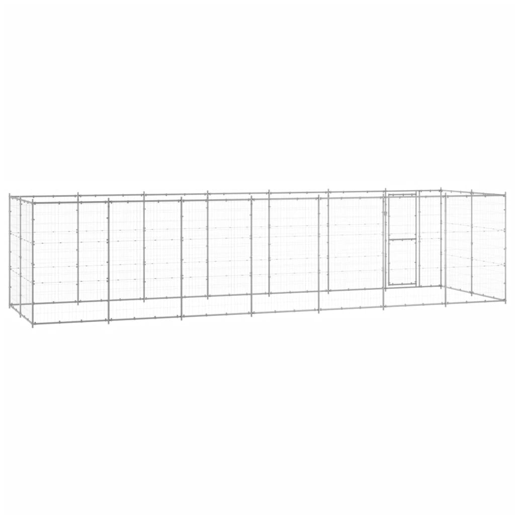 udendørs hundebur 16,94 m² galvaniseret stål