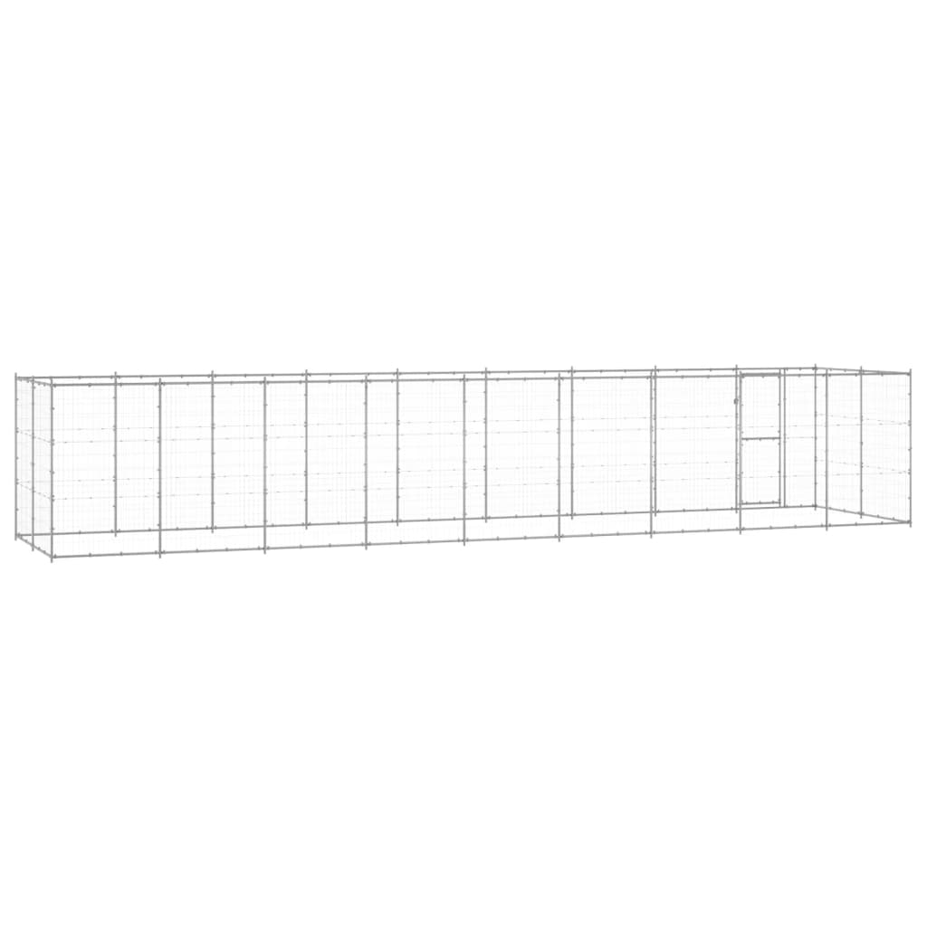 udendørs hundebur 21,78 m² galvaniseret stål