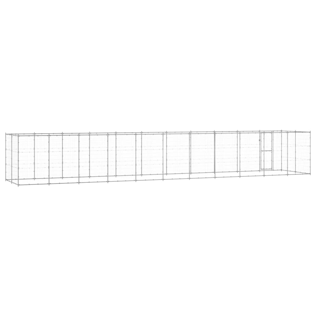 udendørs hundebur 26,62 m² galvaniseret stål