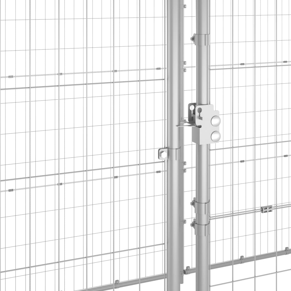 udendørs hundebur 26,62 m² galvaniseret stål