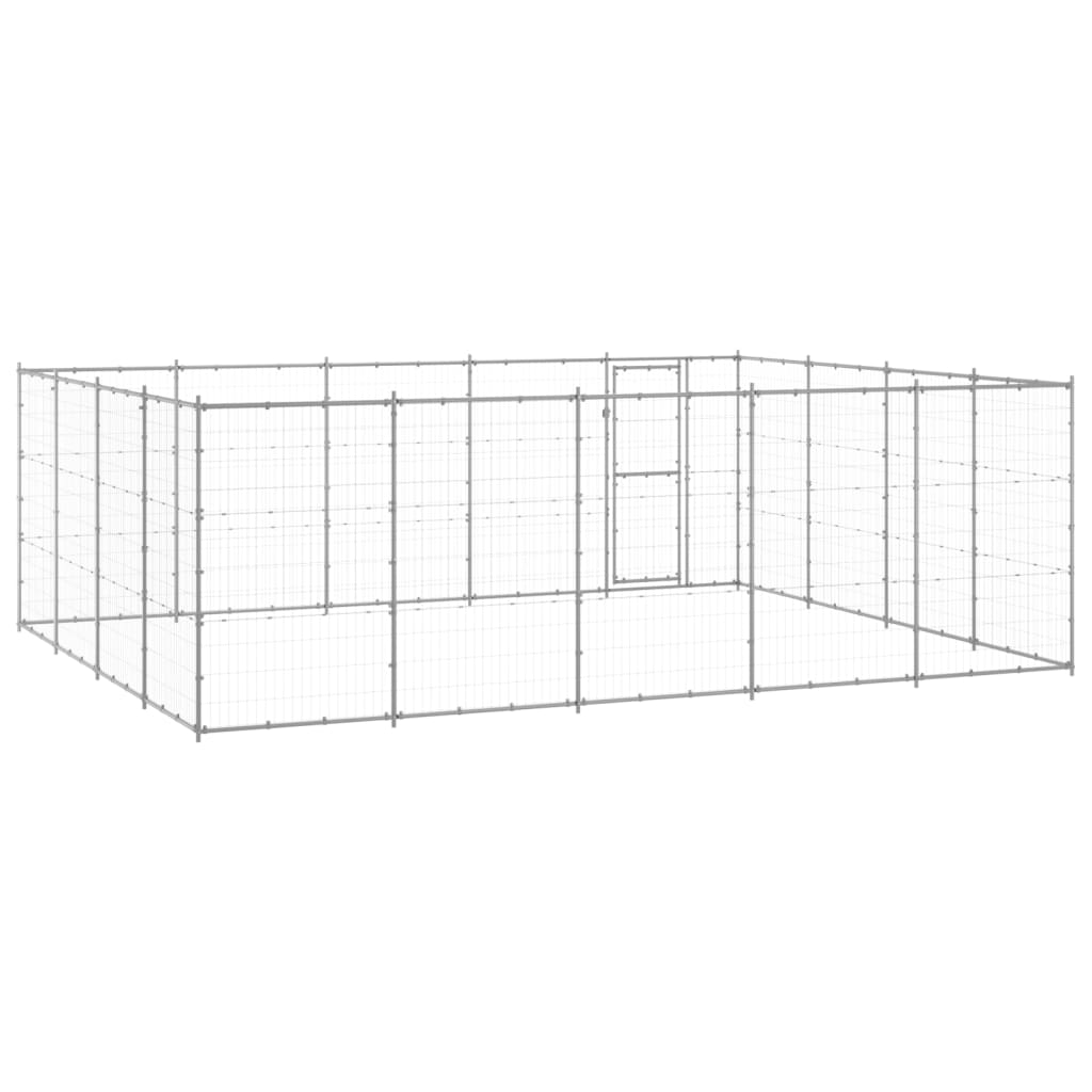 udendørs hundebur 24,2 m² galvaniseret stål