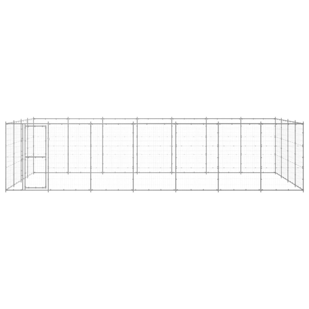 udendørs hundebur 33,88 m² galvaniseret stål